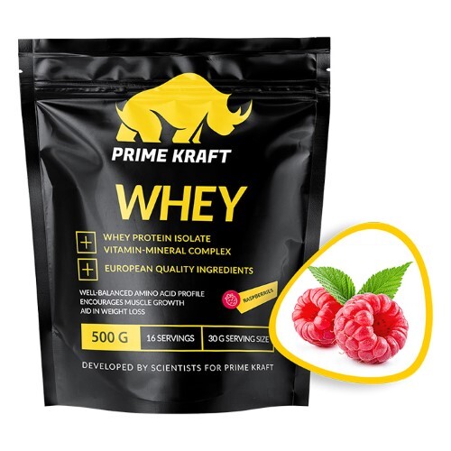Prime kraft whey протеин со вкусом малина 500 гр