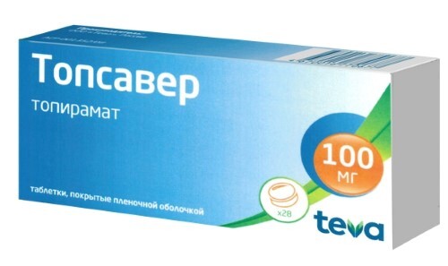 Топсавер 100 мг 28 шт. таблетки, покрытые пленочной оболочкой