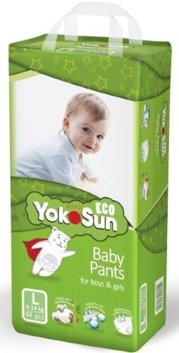 Купить Yokosun eco подгузники-трусики детские размер l/9-14 кг/ 44 шт. цена