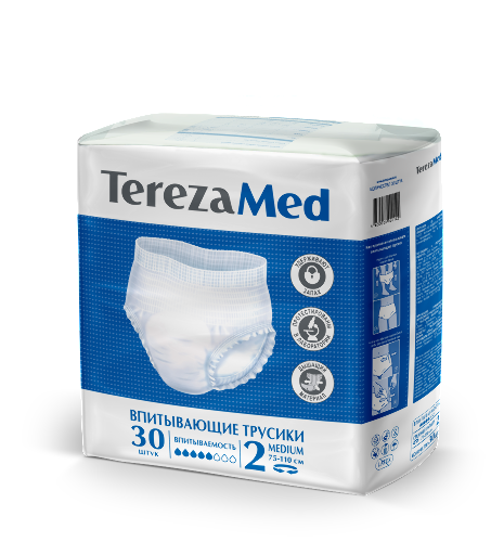 Купить Terezamed трусы-подгузники для взрослых medium (№2) 30 шт. цена