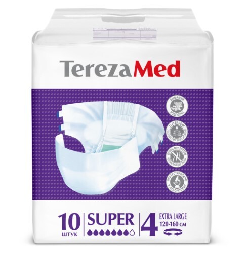 TEREZAMED ПОДГУЗНИКИ ДЛЯ ВЗРОСЛЫХ SUPER EXTRA LARGE (№4) N10
