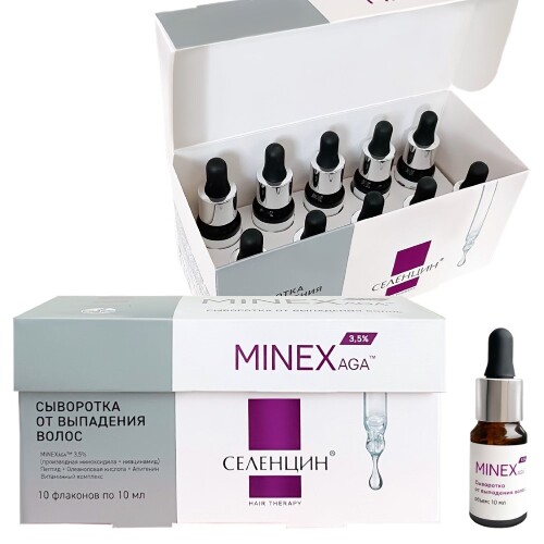 Набор из 2х уп. СЕЛЕНЦИН MINEXAGA сыворотка от выпадения волос