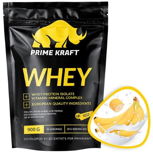 Prime kraft whey протеин со вкусом банановый йогурт 900 гр