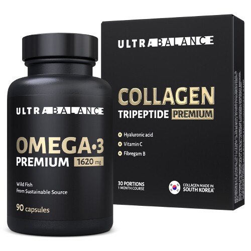 НАБОР ULTRABALANCE ОМЕГА-3 N90 КАПС и КОЛЛАГЕН ТРИПЕПТИД ПРЕМИУМ N30 ПАКЕТ-САШЕ ПО 1,9Г ПОР