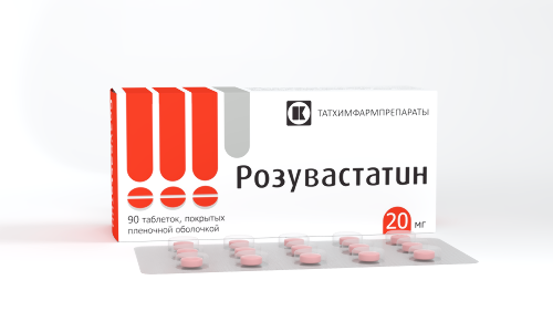 Купить Розувастатин 20 мг 90 шт. таблетки, покрытые пленочной оболочкой цена