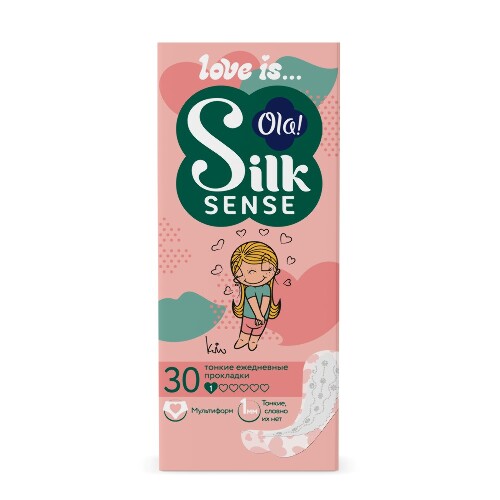 Купить Ola silk sense light teens прокладки ежедневные тонкие стринг-мультиформ 30 шт. цена