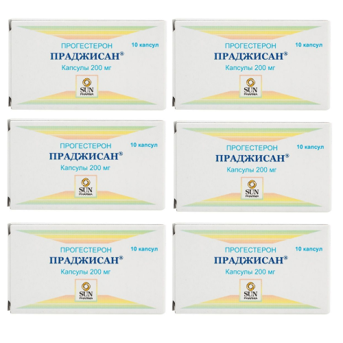 Набор из 6 уп Праджисан 200 мг 10 шт капсулы