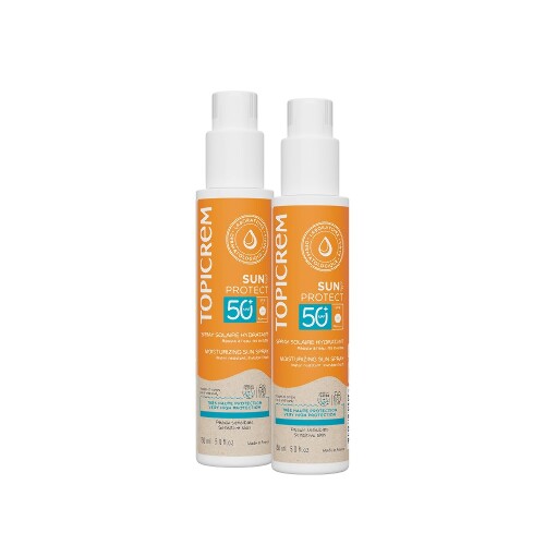 Купить Topicrem Солнцезащитная линия/SUN PROTECT увлажняющий спрей SPF50+ для защиты от фотостарения для детей и взрослых 150 мл в Москве Topicrem Солнцезащитная линия/SUN PROTECT увлажняющий спрей SPF50+ для защиты от фотостарения для детей и взрослых 150 мл