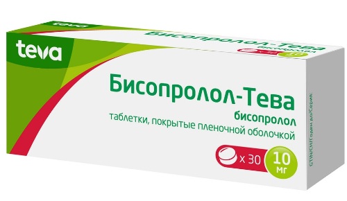 Купить Бисопролол-тева 10 мг 30 шт. таблетки, покрытые пленочной оболочкой цена