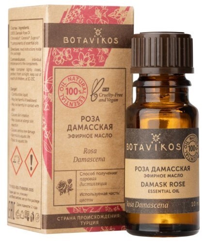 Купить Botavikos масло эфирное роза дамасская 10 мл в индивидуальной упаковке цена