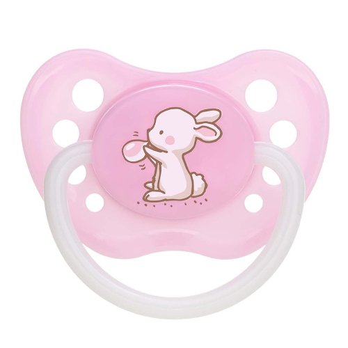 Соска-пустышка силиконовая little cutie 0-6 розовый