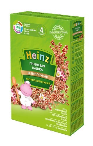 Купить Heinz каша безмолочная сухая быстрорастворимая низкоаллергенная гречневая кашка 200 гр цена