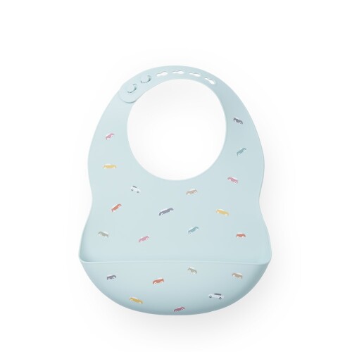 Happy baby фартук нагрудный силиконовый bib 6+/машинки