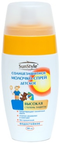 Купить Sun style молочко-спрей солнцезащитное детское spf-30 100 мл цена