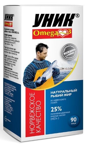 Купить УНИК ОМЕГА-3 N90 КАПС МАСССОЙ 600МГ цена