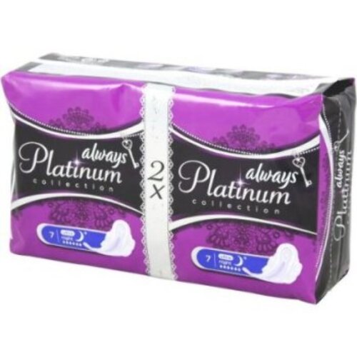 Купить ALWAYS PLATINUM ULTRA NIGHT ЖЕНСКИЕ ГИГИЕНИЧЕСКИ ПРОКЛАДКИ N7X2 цена