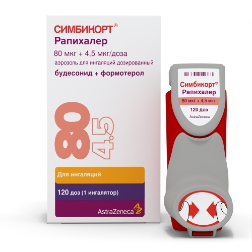 Симбикорт рапихалер 80+4,5 мкг/доза 120 доз аэрозоль для ингаляций дозированный
