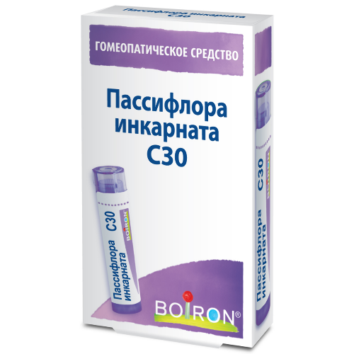 ПАССИФЛОРА ИНКАРНАТА С30 ГОМЕОПАТ МОНОКОМП ПРЕПАРАТ РАСТИТ ПРОИСХОЖД