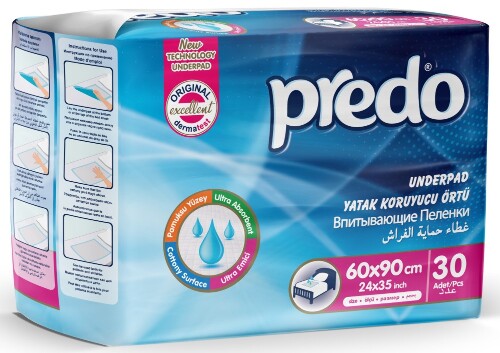 Купить Predo пеленки впитывающие детские 60х90 30 шт. цена