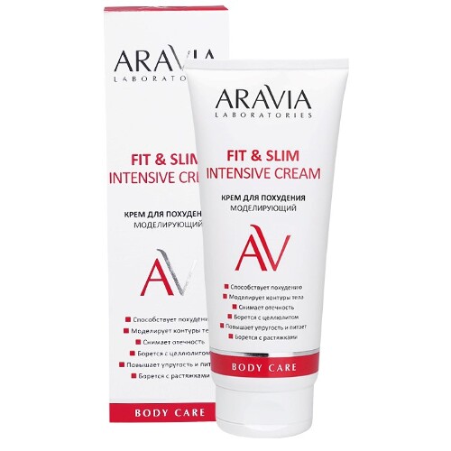 Купить Aravia laboratories крем для похудения моделирующий fit&slim intensive cream 200 мл цена