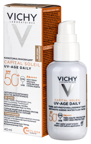 Vichy capital soleil флюид тонирующий uv-age daily spf50+ 40 мл