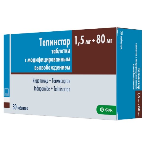 Телинстар 1,5 мг + 80 мг 30 шт. таблетки с модифицированным высвобождением