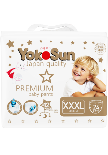 Yokosun premium подгузники-трусики xxxl/20-30 кг/ 24 шт.