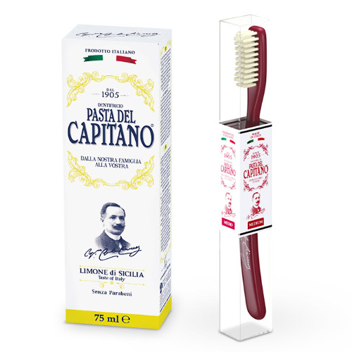 Набор Pasta del Capitano 1905 винтажная щетка и зубная паста по спец. цене
