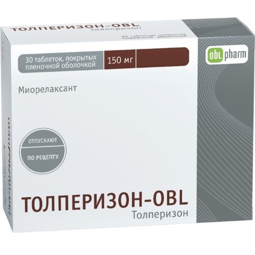 Толперизон-obl 150 мг 30 шт. таблетки, покрытые пленочной оболочкой
