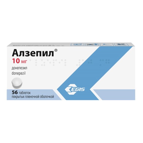Алзепил 10 мг 56 шт. таблетки, покрытые пленочной оболочкой