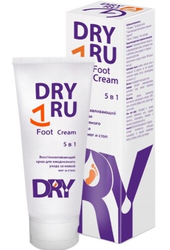 Купить Dryru foot cream 5 в 1 75 мл цена