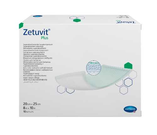 Купить Повязка суперабсорбирующая стерильная zetuvit plus/цетувит плюс 20х25 см 10 шт. цена