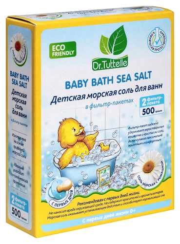 Dr tuttelle соль для ванн морская детская с ромашкой 500 гр