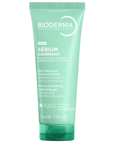 Bioderma sebium гель-пилинг (гоммаж) для жирной и комбинированной кожи очищающий 75 мл