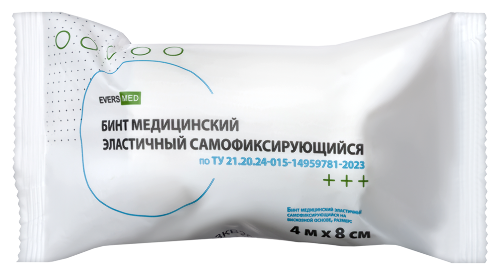 Бинт эластичный самофиксирующийся на вискозной основе 4 мх8 см/evers med