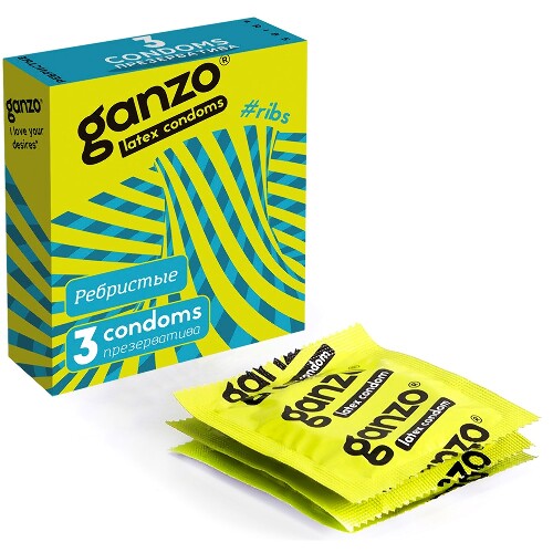 ПРЕЗЕРВАТИВЫ GANZO RIBS N3