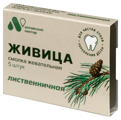 Живица смолка жевательная из смолы лиственницы 5 шт.