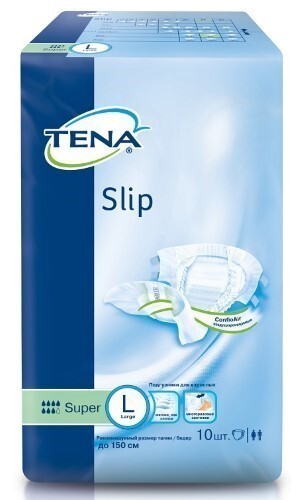 Купить TENA SLIP SUPER ПОДГУЗНИКИ ДЛЯ ВЗРОСЛЫХ L ОБХВАТ ТАЛИИ/БЕДЕР ДО 150СМ N10 цена