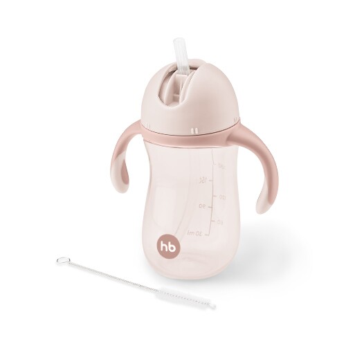 Купить Happy baby поильник с трубочкой и ручкой feeding cup 2.0 260 мл 12+/розовый цена