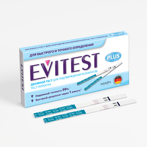 Тест для определения беременности evitest plus 2 шт.