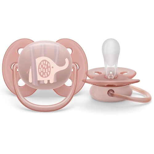 Avent соска-пустышка силиконовая ultra soft 0-6 мес 2 шт. scf091/09