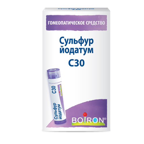 СУЛЬФУР ЙОДАТУМ С30 ГОМЕОПАТ МОНОКОМП ПРЕПАРАТ МИНЕРАЛЬНО-ХИМИЧ ПРОИСХОЖД