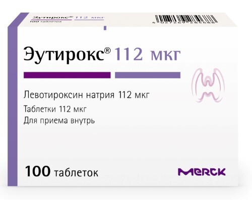 Эутирокс 112 мкг 100 шт. таблетки