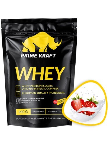 Prime kraft whey протеин со вкусом клубничный йогурт 900 гр