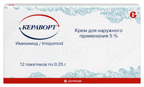 Купить Кераворт 5% 12 шт. пакет крем 0,25 гр цена