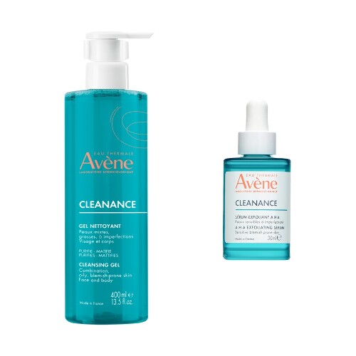Набор AVENE КЛИНАНС ГЕЛЬ ОЧИЩАЮЩИЙ 400МЛ + AVENE CLEANANCE СЫВОРОТКА ОБНОВЛЯЮЩАЯ ДЛЯ ЖИРНОЙ И КОМБИНИРОВАННОЙ КОЖИ 30МЛ