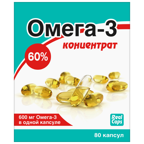 Купить Омега-3 концентрат 60% 80 шт. капсулы массой 1000 мг цена