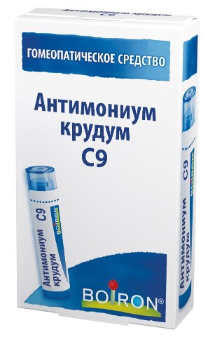 Купить Антимониум крудум c9 гомеопатические монокомп препарат минерально-химич происхожд гранулы гомеопатические 4 гр цена