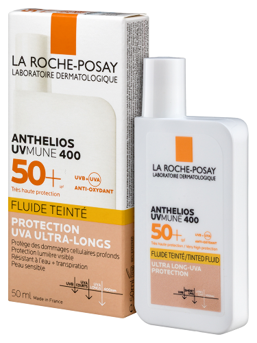 La roche-posay anthelios uvmune 400 флюид солнцезащитный тонирующий для лица spf50+/ppd42 50 мл
