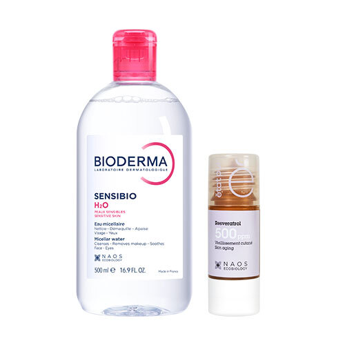 Набор BIODERMA SENSIBIO Н2О МИЦЕЛЛЯРНАЯ ВОДА ДЛЯ ЧУВСТВИТЕЛЬНОЙ КОЖИ 500МЛ + ETAT PUR СЫВОРОТКА С РЕСВЕРАТРОЛОМ 15МЛ